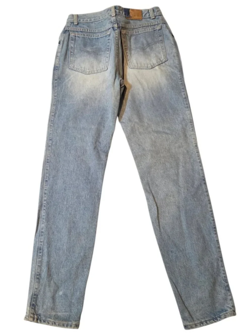 Vtg 80s Levis High Rise Mom Fit Seamed 30 X 32 Denim Jeans Made in USA Split 13